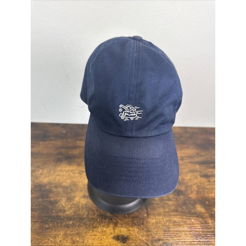 Keith Haring x UNIQLO Skateboard Hat Navy Blue Strapback Cap Art Collab 469216